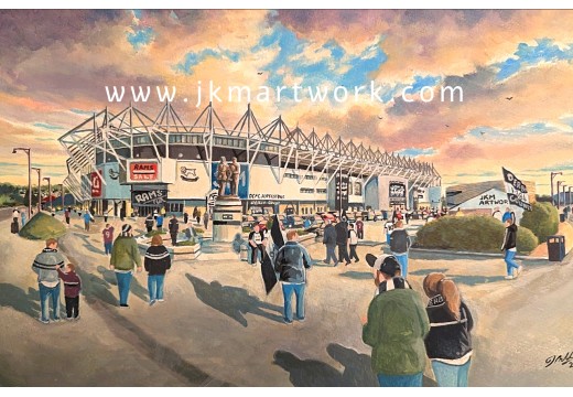 Pride Park Stadium 'Going to the Match' Fine Art Print - Derby County FC Pride Park Stadium 'Going to the Match' Fine Art Print - Derby County FC